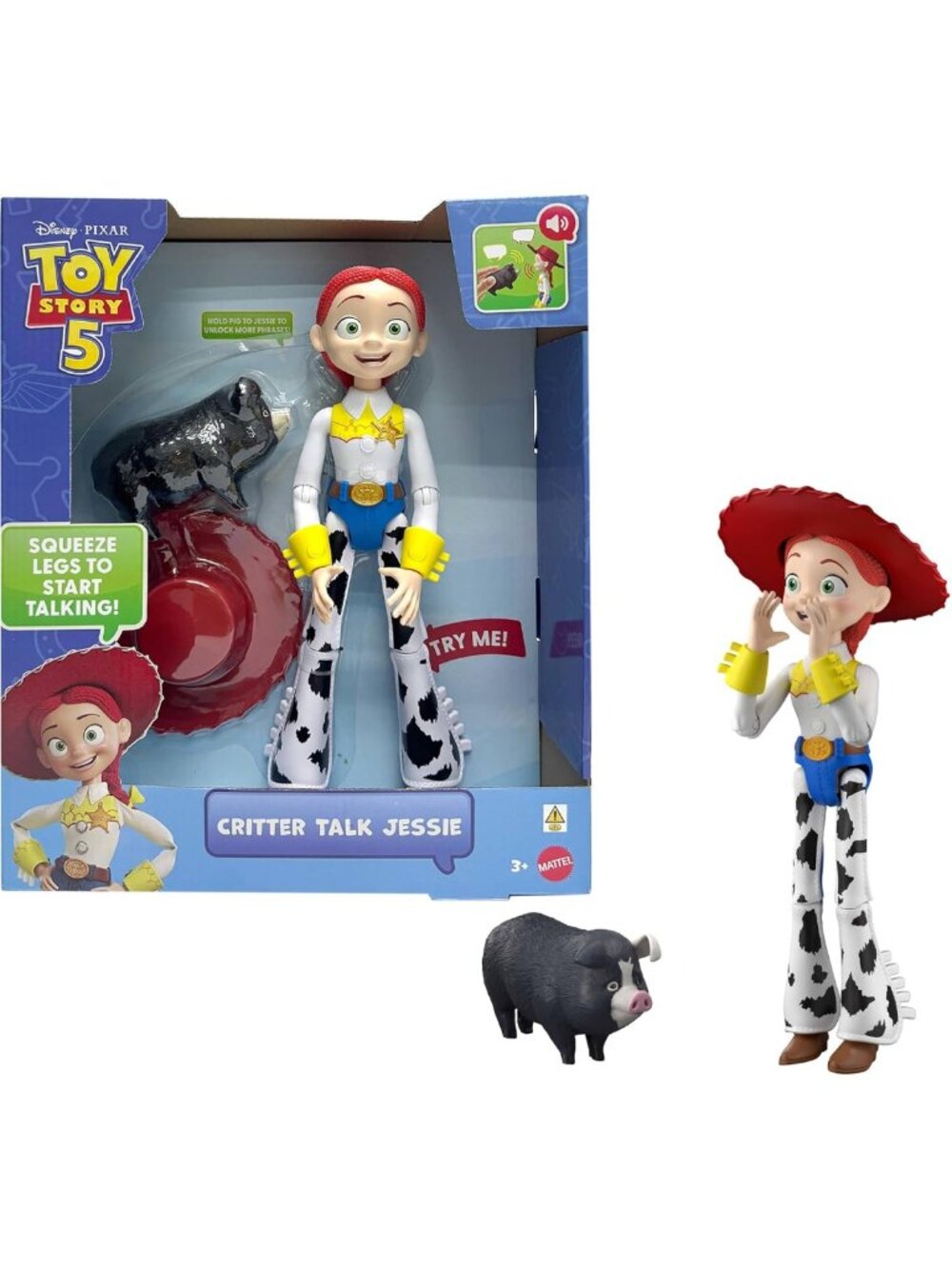 Posable 12-Inch Toy Story 5 Jessie Action Figure with 35+ Sounds & Phrases